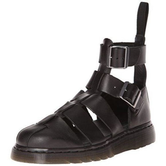 NWOB Dr. Martens Geraldo Brando Gladiator Leather Black Sandal Men’s Size 12 - Picture 3 of 10
